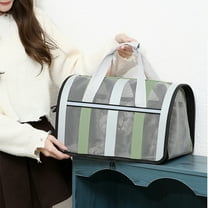 Cat Carriers Dog Carrier Pet Carrier for Small Medium Cats Dogs, Soft-Sided Dog Travel Bag with Safety Zippers, Collapsible Pet Carrying Case 15.74x10.62x9.44 Inch Green