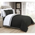 thumbnail image 2 of Elegant Comfort 3-Piece Greek Pattern Duvet Cover Set, Egyptian Quality, Hotel Collection, Full/Queen, Black, 2 of 4