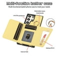 thumbnail image 5 of Crossbody Wallet Case for Samsung Galaxy S23 Ultra with Lens Protective Film, Folio PU Leather Case with Card Holder, Shockproof Protection Ring Buckle Phone Case for Samsung Galaxy S23 Ultra, Yellow, 5 of 8
