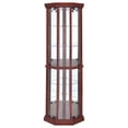 thumbnail image 3 of Appledale 6-shelf Corner Curio Display Cabinet Medium Brown, 3 of 11