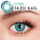 thumbnail image 1 of 1 par de lentes de contacto de colores Bio-essence Colorcon con grado de miopía, accesorios de anime, lentes rosas, lentes para cosplay, Halloween, 1 of 5