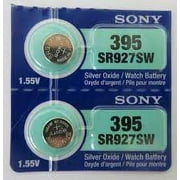 Sony Murata 395/399 - SR927 Silver Oxide Button Battery 1.55V - 2 Pack + FREE SHIPPING!