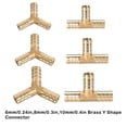 thumbnail image 3 of Bewildely 6 unids/set T Y tipo cabeza de montaje 6mm 8mm 10mm conector de latón cruces de púas empalme en T cola reductora Jardín y Patio, 3 of 6