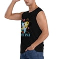 thumbnail image 3 of PAYOHTO Men's Sleeveless Shirts Gym Tank Top with Cartoon Monkey Outter Space Design, 3 of 8