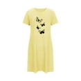 thumbnail image 4 of Royisotas Womens Plus Size Nightgowns Pajamas Yellow Summer Nightshirt for Womens ShortSleeve, 4 of 6
