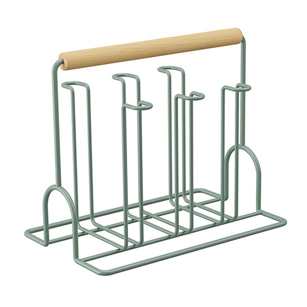 Soporte para tazas Soporte de exhibición antideslizante con ganchos protectores Soporte para secado de tazas Soporte para tazas para sala de Verde BLESIY Titular de la taza