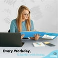 thumbnail image 4 of 3 Inch Binder 3 Ring Binders Blue, Slant D-Ring 3” Clear View Cover with 2 Inside Pockets, Heavy Duty Colored School Supplies Office and Home Binders – by Enday, 4 of 7