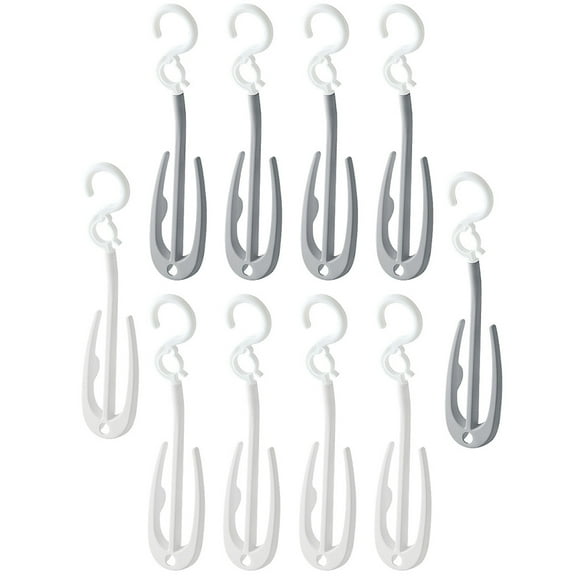 10-Pack Hanging Shoe Organizer with Double Hooks for Shoes and Clothes, Space-Saving Storage Rack for Home and Closet