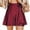 Red, variant on IROINNID Women's Fashion High Waist Satin Lace-up Short Elastic Waist Mini Solid Color Skirt