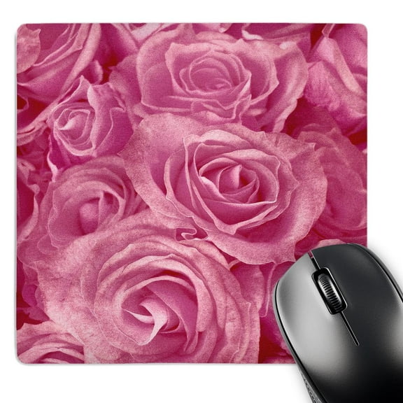 3dRose, Close up scene of dreamy soft pink roses, MousePad
