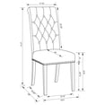 thumbnail image 4 of Alana Velvet Upholstered Dining Side Chair Brown (Set of 2), 4 of 13