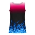 thumbnail image 4 of 3d Flame Tank Top Men,Summer Sportstank Tops for Men,Cool Gradient Flame Design Graphic Round Neck Sleeveless Shirts,Casual Mens Gym Athletic Fitness Running Workout Tank Tops, 4 of 5