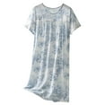 thumbnail image 1 of SHIXIAOO Chemise de Nuit d'Été pour Femme à Manches Courtes, Col Rond, Robe de Nuit Confortable pour la Maison, Tenue de Détente Décontractée, Robe de Sommeil Imprimée, Robe de Nuit pour Femmes Grandes, Chemise de Nuit Grande Taille pour Femme, Robe Grande Taille4x, 1 of 3
