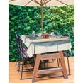 thumbnail image 3 of Fsddascl Watercolor Feather Outdoor Tablecloth - 60x120 Inch Rectangle Dining Table Cover, Vintage Country Wooden Grain Art Waterproof Outdoor Table Cloth with Umbrella Hole & Zipper for Patio, 3 of 7