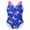 Sapphire, variant on Aislor Kids Girls Cartoon Beach One-Piece Sleeveless Criss Cross Swimsuit Sport Athletic Bathing Suit Size 4-16 Flash Fish Scales Green 6