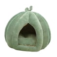 thumbnail image 2 of koolsoo Semi Enclosed Pet Cat Nest Cat Tent Pumpkin Shape Soft Washable Kitten Cat Warm M, 2 of 9