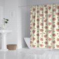 thumbnail image 2 of Pioneer Flower Floral Print Pattern Shower Curtain 72x84in, Bathroom Decorative Shower Curtain Set with 12 Hooks, Waterproof Washable, 2 of 6