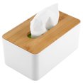 thumbnail image 3 of Caja de Pañuelos Faciales Ecomeon Organizador de Almacenamiento de Bambú Extraíble Rectángulo, 3 of 6