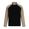 thumbnail image 3 of Blusa y camisa de manga larga con cuello alto para hombre, informal, de retazos, a la moda, de manga larga, con cuello alto y cremallera, para hombre, 3 of 5