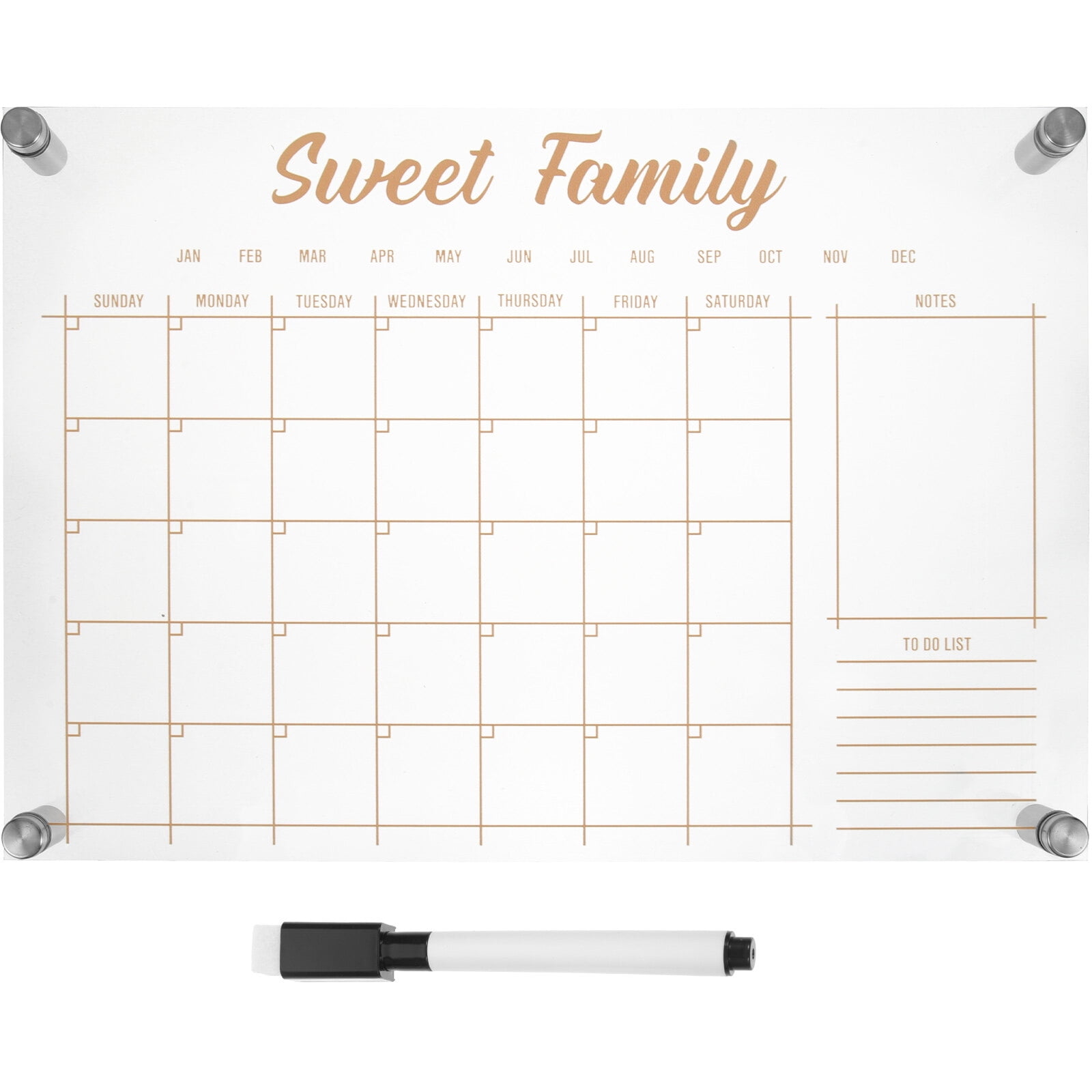 EeaseCA 1 Set Desk Whiteboard Desk White Board Desktop Dry Erase Board Acrylic Planner Erase Board for Office