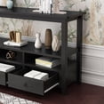 thumbnail image 6 of Tcbosik 3-Tier Console Table with Open Shelves and Drawers, Wood Sofa Table for Living Room Entry Bedroom, Black, 6 of 7