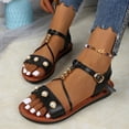 thumbnail image 4 of WILLBEST Sandalias De Playa Para Mujer, Sandalias De Verano Para Mujer, Tacón Bajo, Informales, Decoradas Con Perlas, Calzado Cómodo Para Uso Diario, Salidas Y Citas., 4 of 5