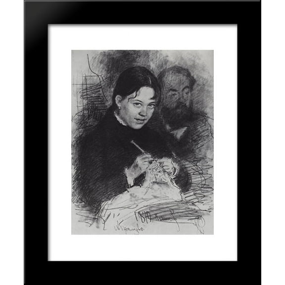 Portrait of E.L. Prahova and painter R.S. Levitsky 20x24 Framed Art Print by ...