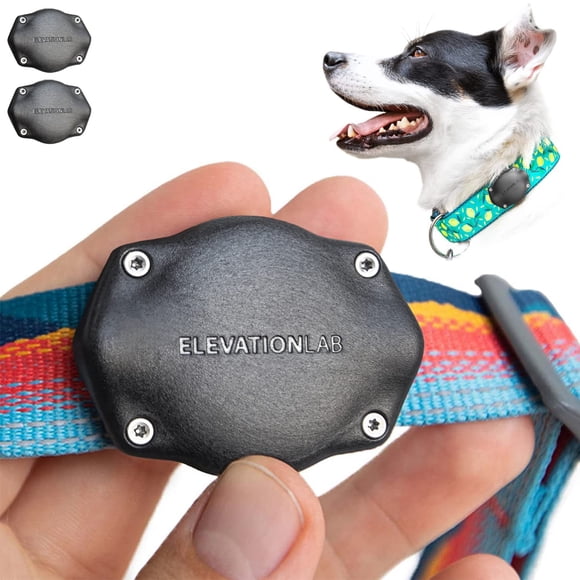 TagVault⢠AirTag Dog Collar Mount (2 Pack) - IP69 Waterproof, Doesn't Dangle, Fits All Width Collars | Elevation Lab