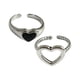 thumbnail image 3 of Anillo de amor, Regalos de joyería, Personalizado, Ajustable, Vintage, Anillo en forma de corazón Anillo abierto para esposa Mejor Chica, 3 of 9