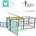 thumbnail image 6 of Aivituvin Heavy-Duty Metal Chicken Coop Run Extension - 14.3 sq ft Lockable Outdoor Playpen for Chickens, Ducks, Rabbits | Predator-Proof Design, Expandable Panels & Weather-Resistant Frame, 6 of 7