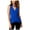 Blue - sanroriniblue, variant on RACHEL ROY Womens Black Cross Front Sleeveless Keyhole Top  Size: L