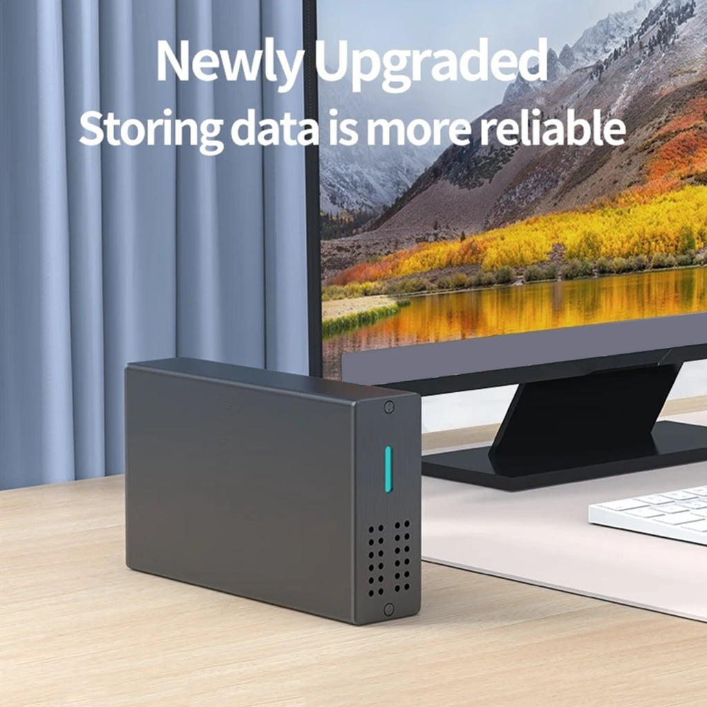 ZPAQI Double Bay Hard Drives Enclosure for 2.5/3.5Inch SSDs HDD USB 3.0 40TB Capacity
