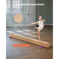thumbnail image 3 of 8FT Balance Beam for Kids, 350 LBS Stable Support Gymnastics Floor Beam with Non-Slip Wooden Mats, Wood-Core Gymnastics Training Equipment with Anti-Slip Bottom for Home and Gym, Yellow, 3 of 7