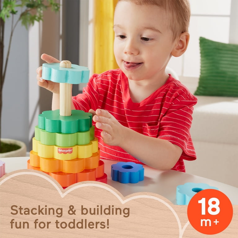 Fisher-Price Wooden Rainbow Ring Stacking Toy photo 2