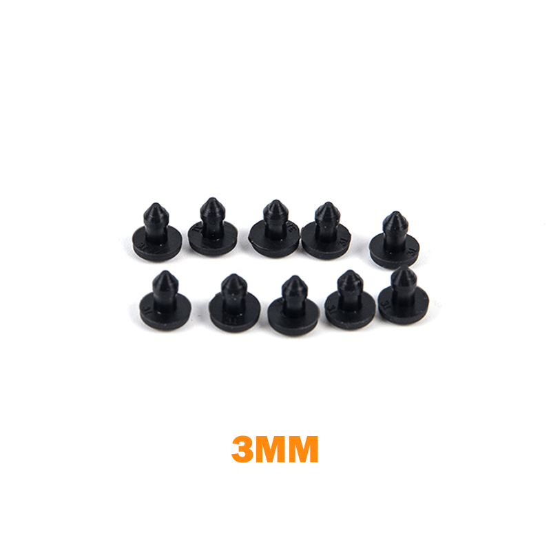 (3mm) 10pcs Silicone Rubber Snapon Hole Plug 2.514mm Blanking End Caps Seal Stopper