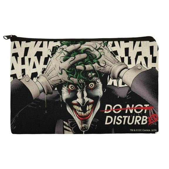 Batman Disturbed Joker Makeup Cosmetic Bag Organizer Pouch