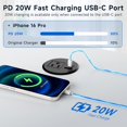 thumbnail image 4 of ZHANGONG Recessed Desk Power Grommet with 20W USB-C, Flush Mount Desktop Outlet, 1 AC Socket + 2 USB Ports (20W PD + QC3.0), 6.5FT Cord for Home Office Conference Table, 4 of 8