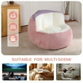 thumbnail image 5 of AENKYO Plush Faux Fur Bean Bag Chair - High Density Foam, Non-Slip, Portable Lounger for Living Room, Bedroom, Pink, 5 of 10