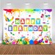 thumbnail image 1 of Fondo de cumpleaños con pintura personalizada, decoración para fiesta de cumpleaños con pintura artística, pancarta de feliz cumpleaños con pintura artística, vestido con salpicaduras de graffiti, 1 of 6