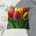 thumbnail image 2 of Creowell ulips Flower Print Throw Pillow Covers Fashion Throw Pillow Case Soft Couch Pillows Decorative Square Pillow Covers for Sofa Living Room, 2 of 5