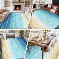 thumbnail image 6 of Summer Coastal Area Rugs 5x8 for Living Room, Turquoise Ombre Beach Ocean Waves Non Slip Washable Rug Runner, Low Pile Indoor Floor Carpet Mat Bathroom Rugs for Bedroom, Kids Room, 6 of 9