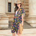 thumbnail image 4 of Beach Vacation Clothes Kimono Cardigan Loose Swimsuit Cover Up for Women Strawberry Banana Orange Pineapple S, 4 of 6