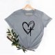 thumbnail image 4 of Camisetas de Manga Corta para las Mujeres Casual Día de Pascua Impresión Cuello de Tripulación Suelta Camiseta, Poliéster Spandex, 4 of 7