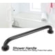 thumbnail image 3 of Barra de apoyo de construcción resistente, pasamanos de seguridad de metal para montaje en pared para bañeras y duchas, que mejoran la accesibilidad en el espacio del baño (24"), 3 of 5