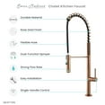thumbnail image 6 of Chalet Single Handle, Pull-Down Kitchen Faucet in Rose Gold, 6 of 11