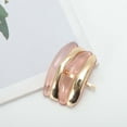 thumbnail image 5 of Unique Bargains 1 Pc Ponytail Buckle Hair Clip Horizontal Stripes Hair Ponytail Cuff for Women Gold Tone Red, 5 of 5