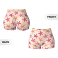 thumbnail image 3 of Sigee Starfish Print Women's High Waist Workout Shorts - Squat Proof, Tummy Control, Yoga and Gym Activewear-XX-Large, 3 of 9