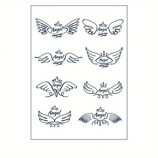 Lettres Angéliques, Amour Trèfle Tatouage Semi-permanent pour Filles Clavicule Bras