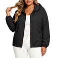thumbnail image 3 of Thousandth Women's Zip Up Athletic Windbreaker Casual Long Sleeve Lightweight Hooded Jacket Breathable Quick Dry Coat for Running Gym Yoga Workout, 3 of 7