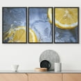 thumbnail image 2 of wall26 Framed Canvas Print Wall Art Slices of Lemon in Ice Water Food Culinary Photography Realism Decorative Natural Colorful Vibrant Diet for Living Room, Bedroom, Office - 16"x24"x3 BLAC, 2 of 5